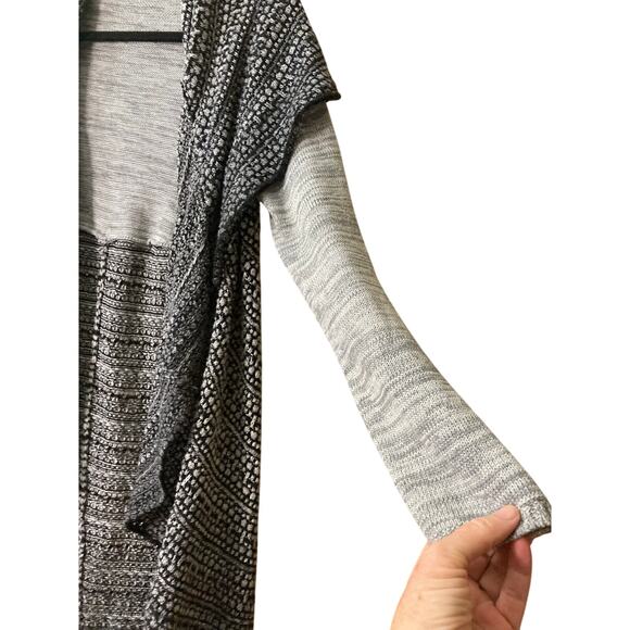Soft Surroundings Cascade Front Open‎ Cardigian Grey/Black Sz M - Picture 7 of 8